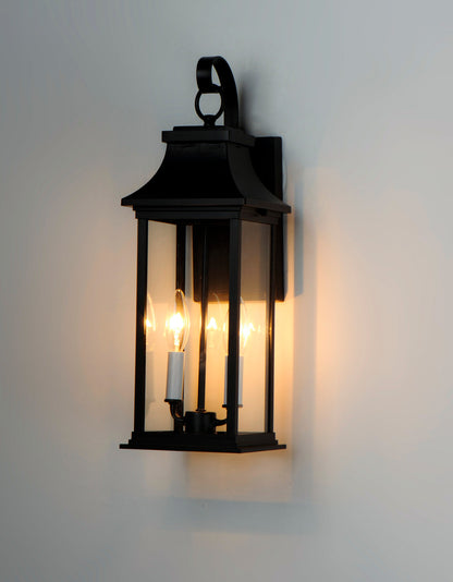 Maxim Vicksburg 2-Light Medium Outdoor Wall Sconce in Black 30023CLBK