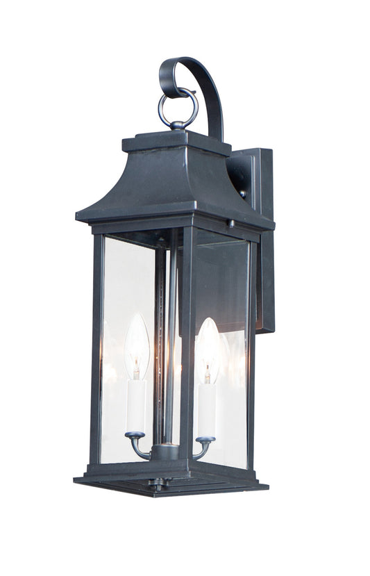 Maxim Vicksburg 2-Light Medium Outdoor Wall Sconce in Black 30023CLBK