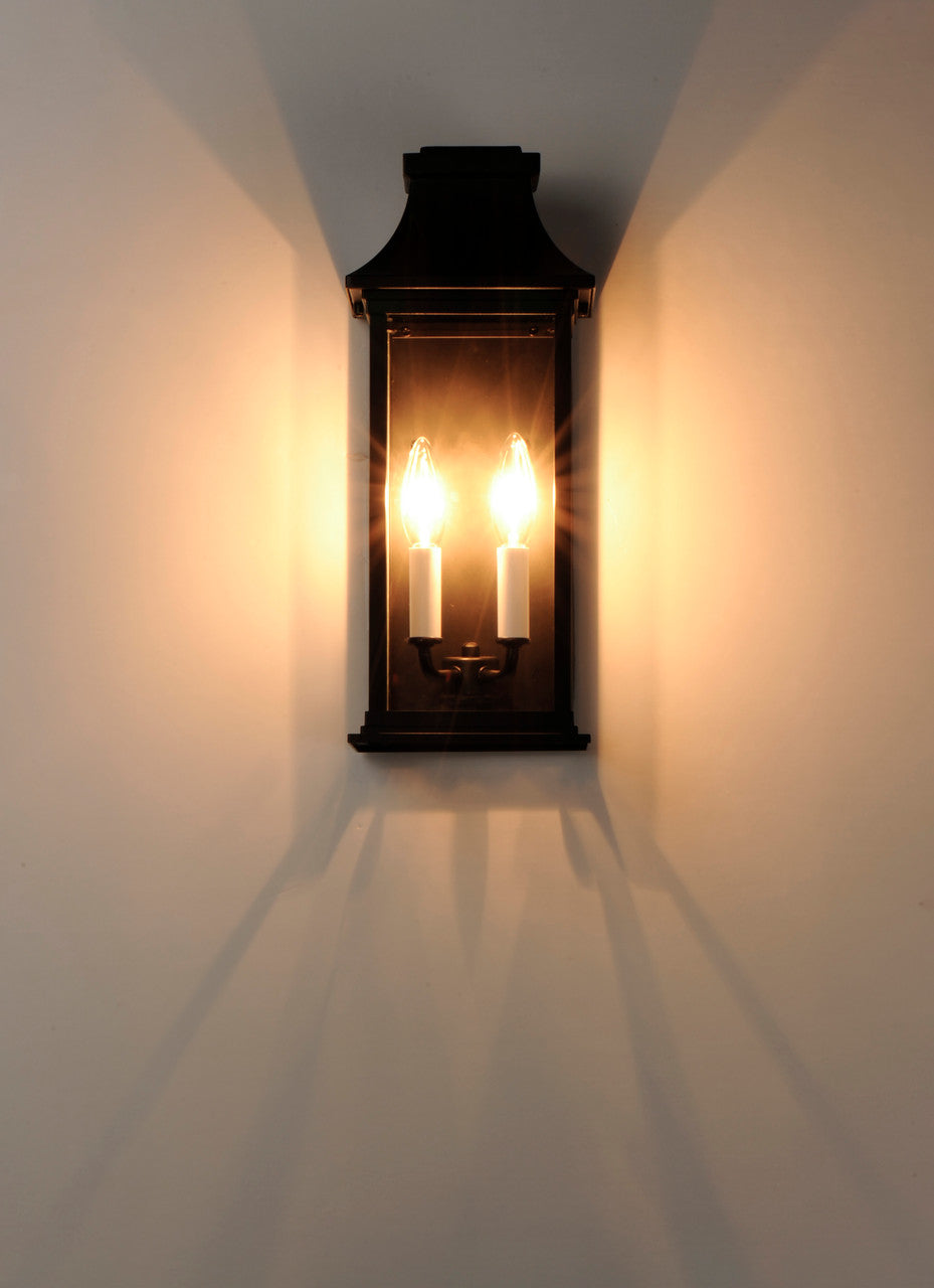 Maxim Vicksburg 2-Light Outdoor Pocket Wall Sconce in Black 30025CLBK