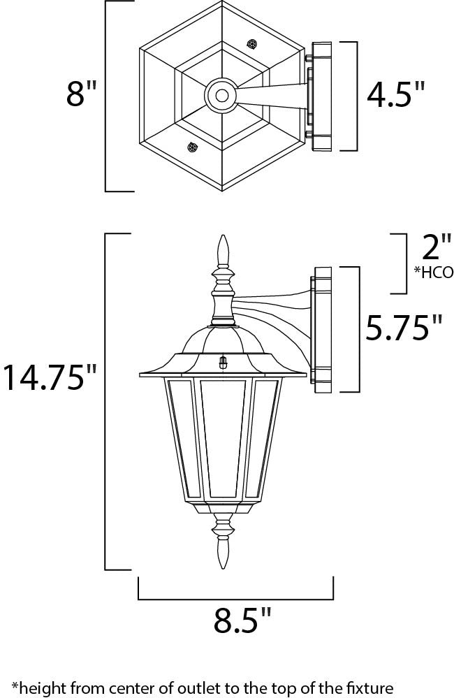 Maxim Builder Cast 1-Light Outdoor Wall Mount in Black 3002CLBK