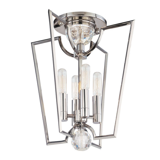 Hudson Valley Lighting Waterloo Semi Flush in Polished Nickel 3004-PN