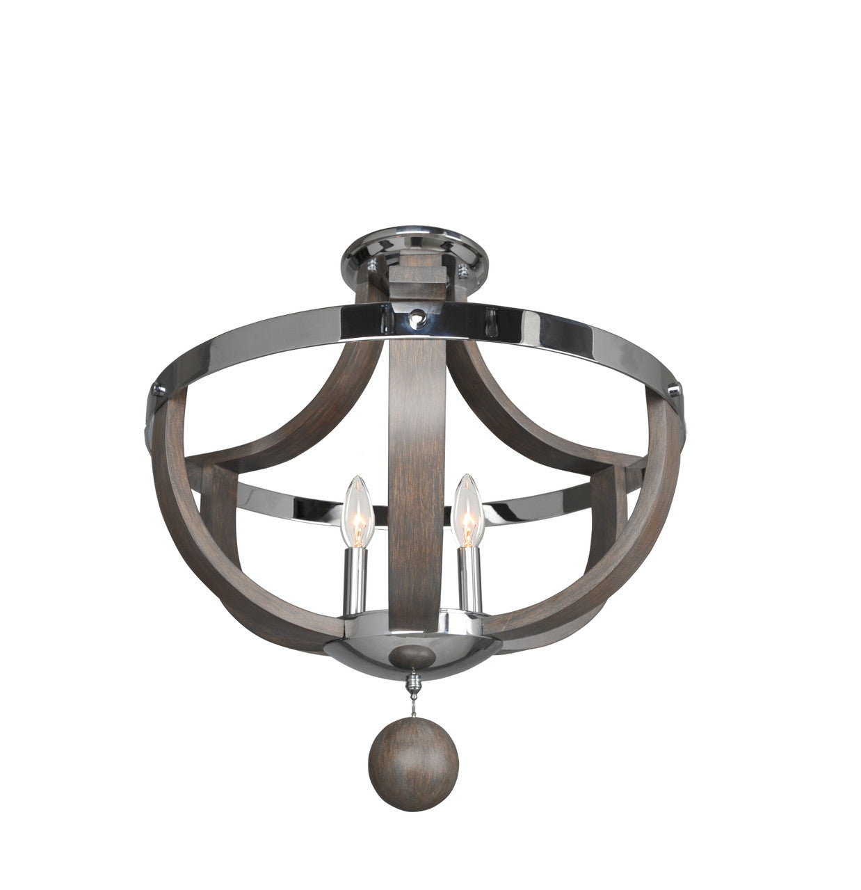 Kalco Sharlow 3 Light Semi Flush Mount 300440CH