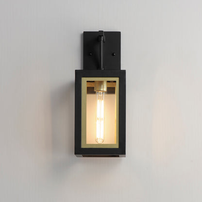 Maxim Neoclass 1-Light Outdoor Sconce in Black / Gold 30052CLBKGLD