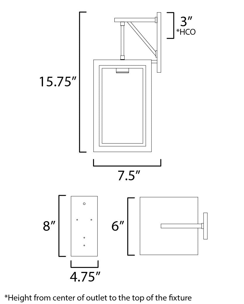 Maxim Neoclass 1-Light Outdoor Sconce in White/Gold 30052CLWTGLD