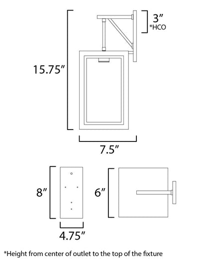 Maxim Neoclass 1-Light Outdoor Sconce in White/Gold 30052CLWTGLD