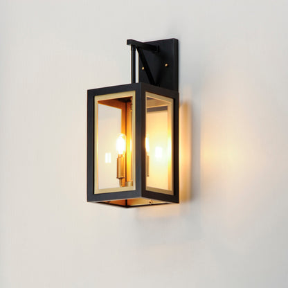 Maxim Neoclass 2-Light Outdoor Sconce in Black / Gold 30054CLBKGLD