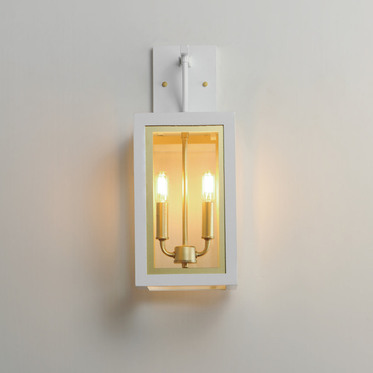 Maxim Neoclass 2-Light Outdoor Sconce in White/Gold 30054CLWTGLD