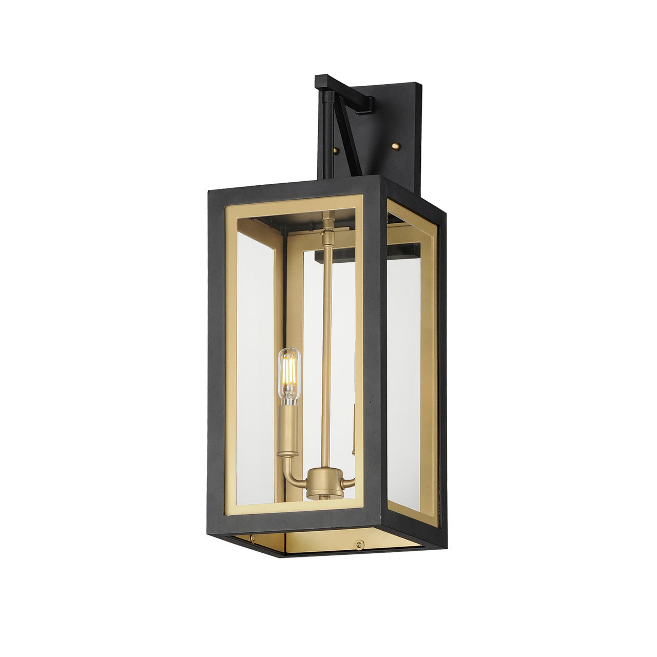 Maxim Neoclass 2-Light Outdoor Sconce in Black / Gold 30055CLBKGLD