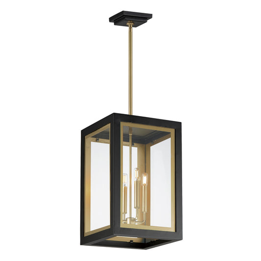 Maxim Neoclass 4-Light Outdoor Pendant in Black / Gold 30058CLBKGLD