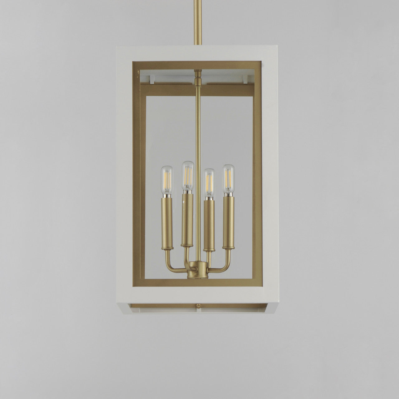 Maxim Neoclass 4-Light Outdoor Pendant in White/Gold 30058CLWTGLD