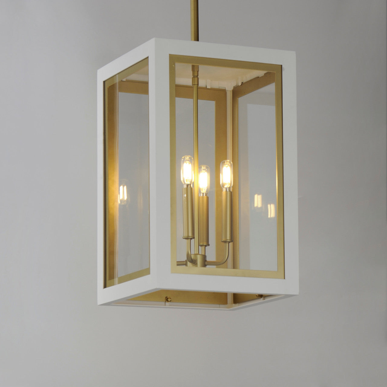 Maxim Neoclass 4-Light Outdoor Pendant in White/Gold 30058CLWTGLD