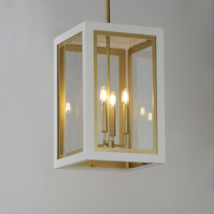 Maxim Neoclass 4-Light Outdoor Pendant in White/Gold 30058CLWTGLD