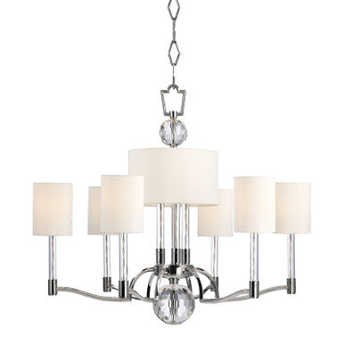 Hudson Valley Lighting Waterloo Chandelier in Polished Nickel 3006-PN