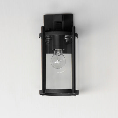 Maxim Belfry 1-Light Wall Sconce in Black 30062CLBK