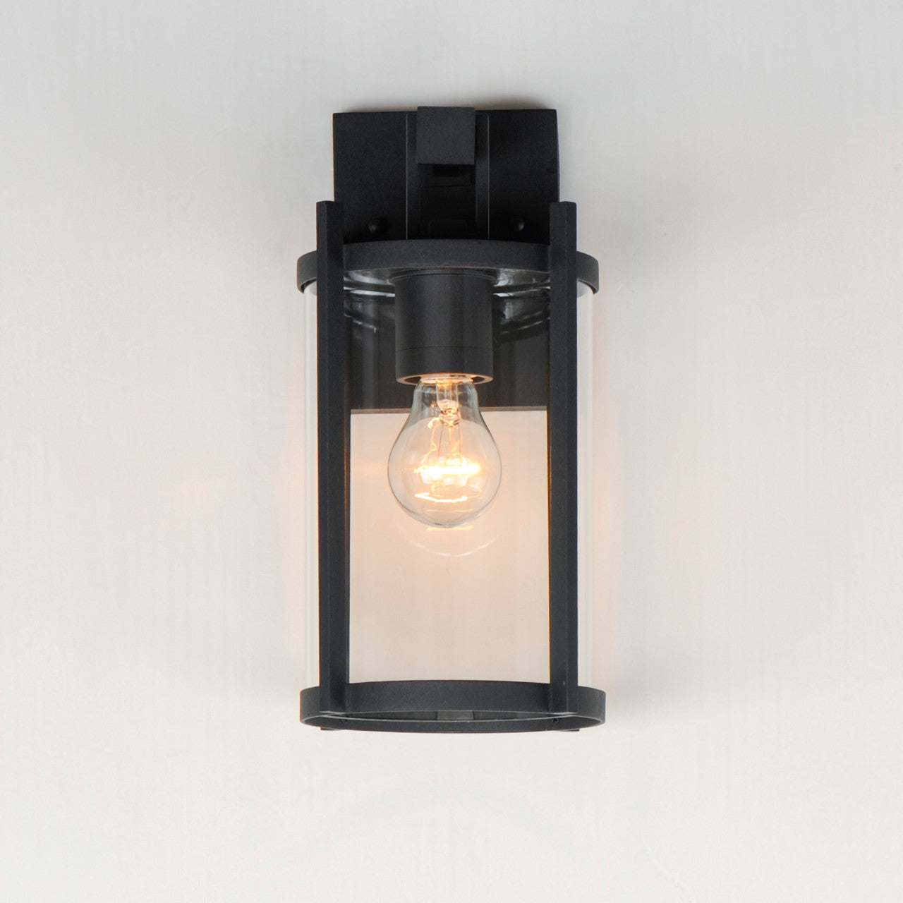 Maxim Belfry 1-Light Wall Sconce in Black 30062CLBK