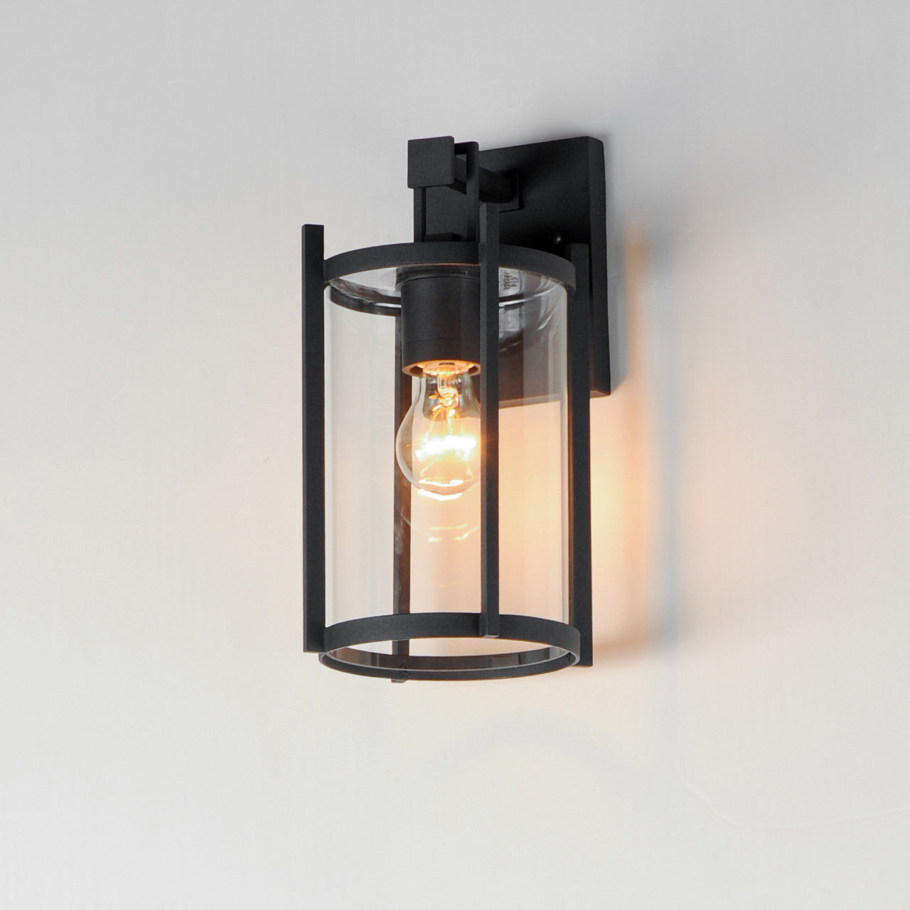 Maxim Belfry 1-Light Wall Sconce in Black 30062CLBK