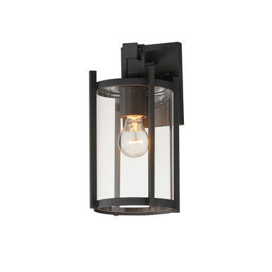 Maxim Belfry 1-Light Wall Sconce in Black 30062CLBK