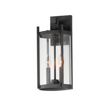 Maxim Belfry 2-Light Wall Sconce in Black 30064CLBK