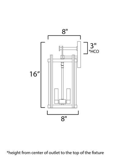 Maxim Belfry 2-Light Wall Sconce in Black 30064CLBK