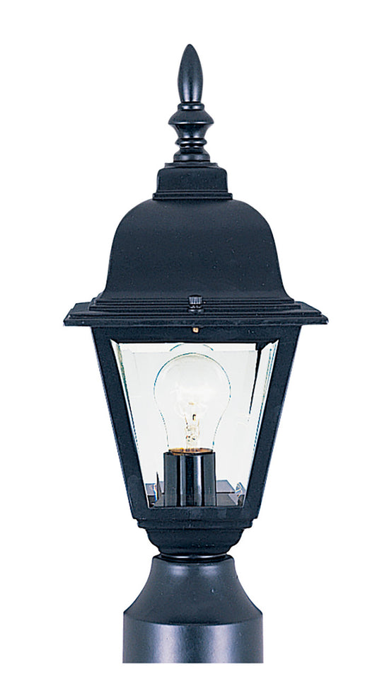 Maxim Builder Cast 1-Light Outdoor Pole/Post Lantern in Black 3006CLBK