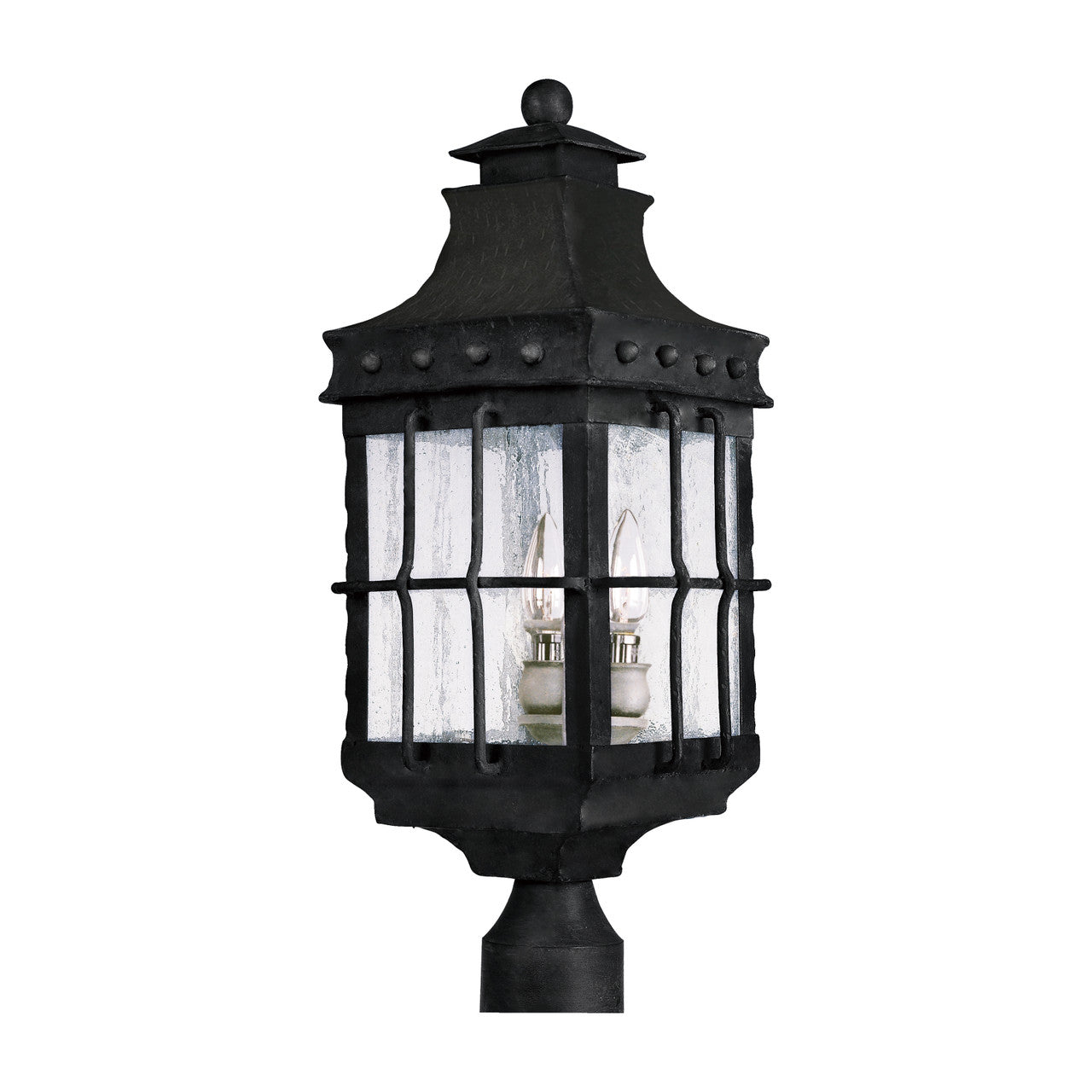 Maxim Nantucket 3-Light Outdoor Pole/Post Lantern in Country Forge 30080CDCF