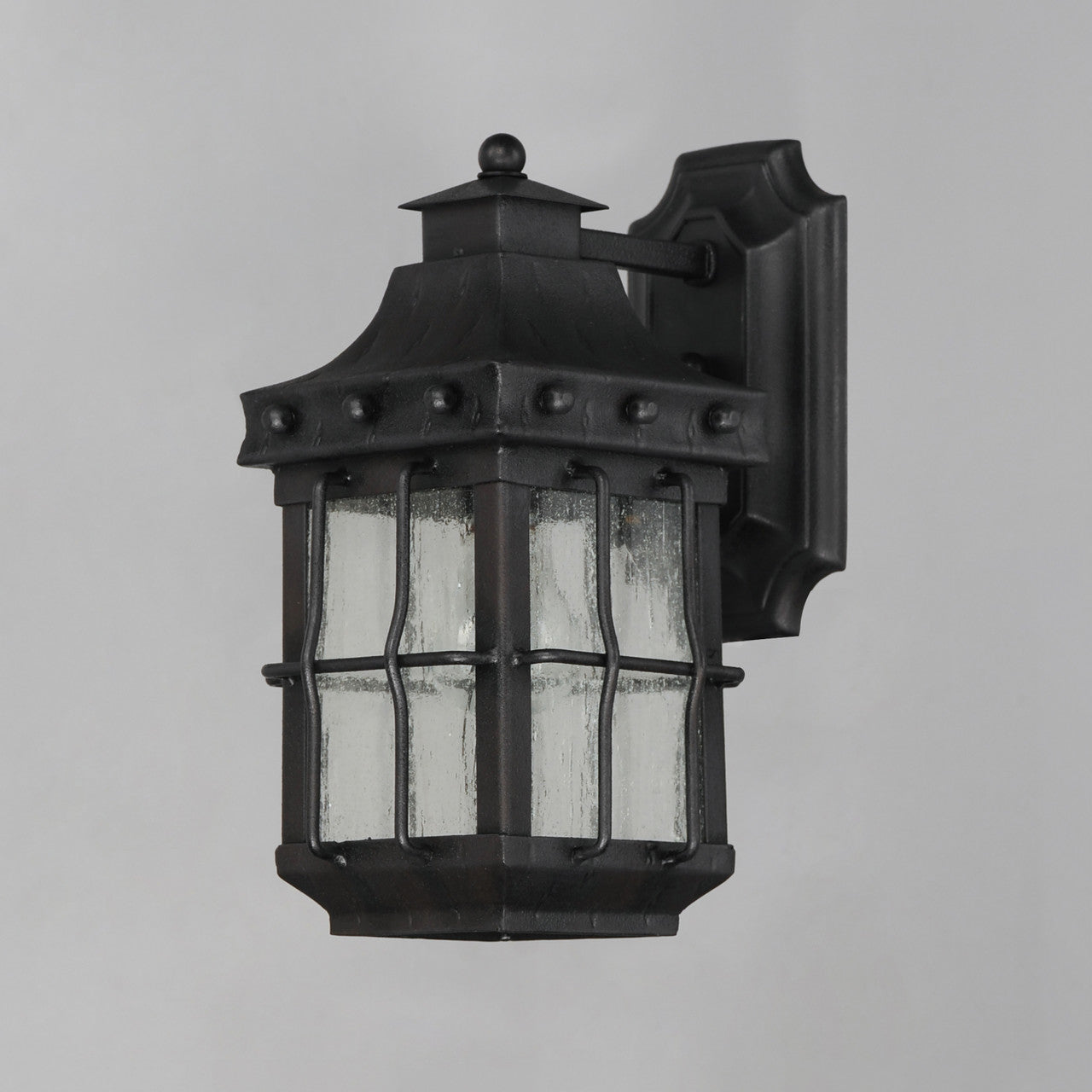 Maxim Nantucket 1-Light Outdoor Wall Lantern in Country Forge 30081CDCF