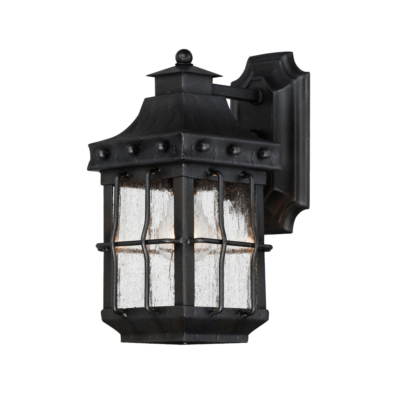 Maxim Nantucket 1-Light Outdoor Wall Lantern in Country Forge 30081CDCF