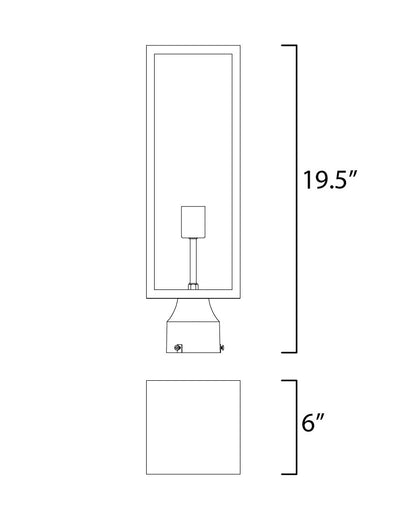 Maxim Catalina 1-Light Outdoor Pole/Post Lantern in Dark Bronze 30090CLDBZ