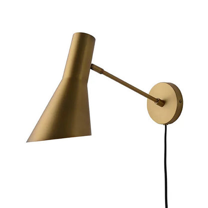 Nova of California Solana Wall Sconce - Brushed Brass, Plug-In With Dimmer Switch 3011621BB