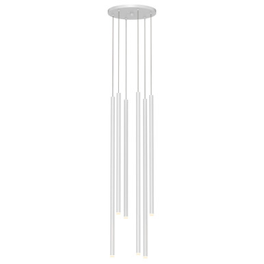 Sonneman Lighting Light Chimes™ 6-Light Assorted LED Pendant in Satin White 3017.03-AST