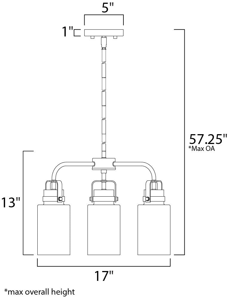 Maxim Magnolia 3-Light Pendant in Bronze / Gold 30174CLBZGLD