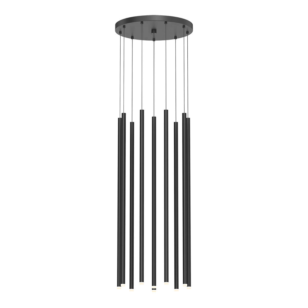 Sonneman Lighting Light Chimes 10-Light 32" LED Pendant in Satin Black 3018.25-32