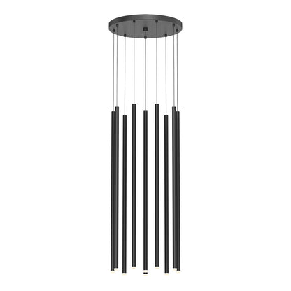 Sonneman Lighting Light Chimes 10-Light 32" LED Pendant in Satin Black 3018.25-32