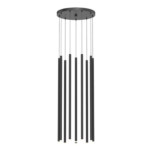 Sonneman Lighting Light Chimes 10-Light 32" LED Pendant in Satin Black 3018.25-32