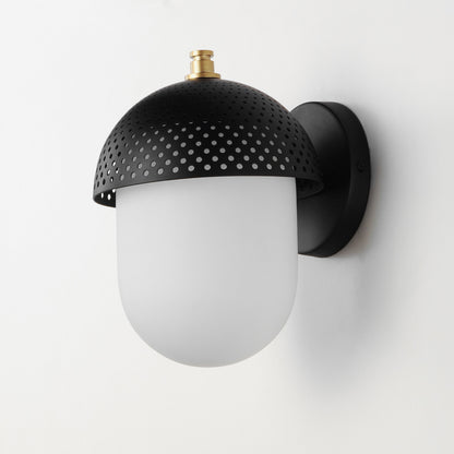 Maxim Perf 1-Light Outdoor Wall Sconce in Black / Gold 30182WTBKGLD