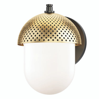 Maxim Perf 1-Light Outdoor Wall Sconce in Black / Gold 30182WTBKGLD