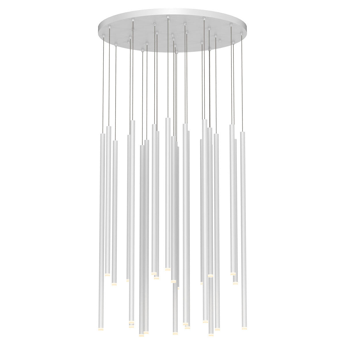 Sonneman Lighting Light Chimes 24-Light Assorted LED Pendant in Satin White 3019.03-AST