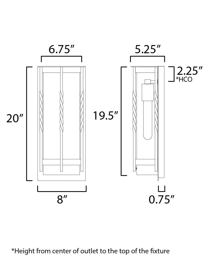 Maxim Foundry 1-Light Outdoor Wall Sconce in Black 30193CDBK