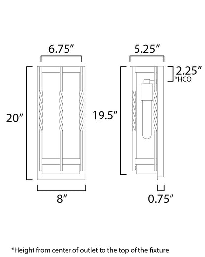 Maxim Foundry 1-Light Outdoor Wall Sconce in Black 30193CDBK