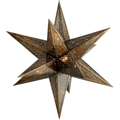 Corbett Lighting Star Of The East Chandelier in Old World Brass 302-75