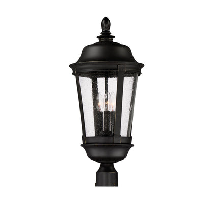 Maxim Dover Cast 3-Light Outdoor Pole/Post Lantern in Bronze 3022CDBZ