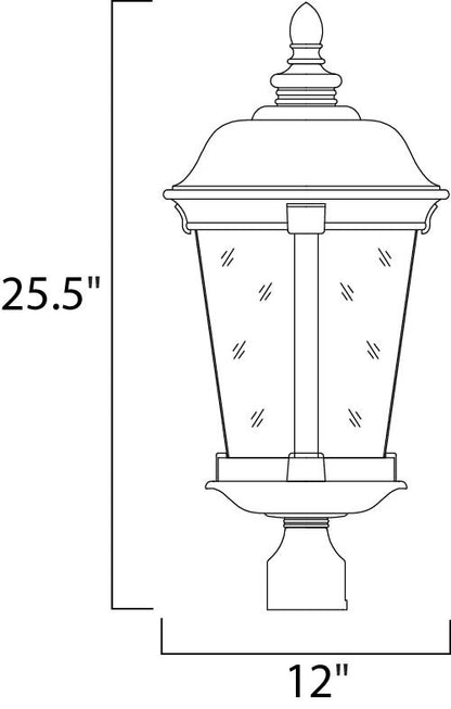 Maxim Dover Cast 3-Light Outdoor Pole/Post Lantern in Bronze 3022CDBZ