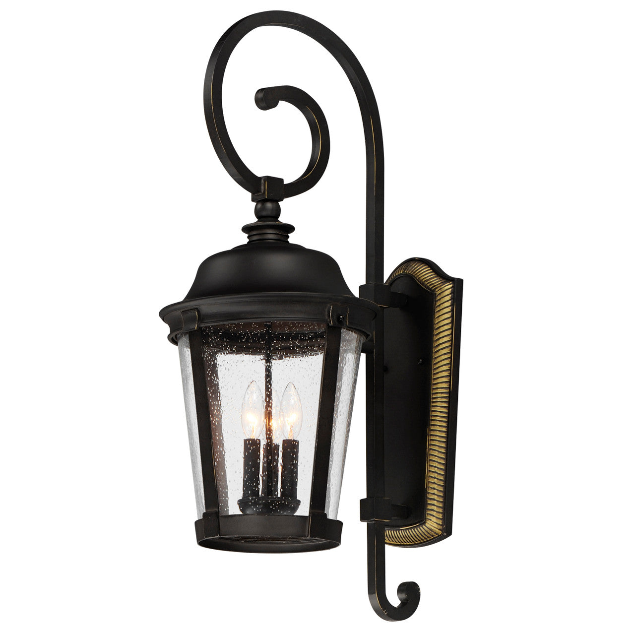 Maxim Dover Cast 3-Light Outdoor Wall Lantern in Bronze 3025CDBZ