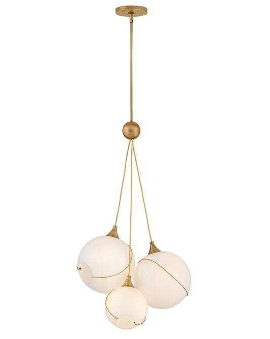 Hinkley Lighting Skye Large Three Light Pendant in Heritage Brass 30304HBR-CO