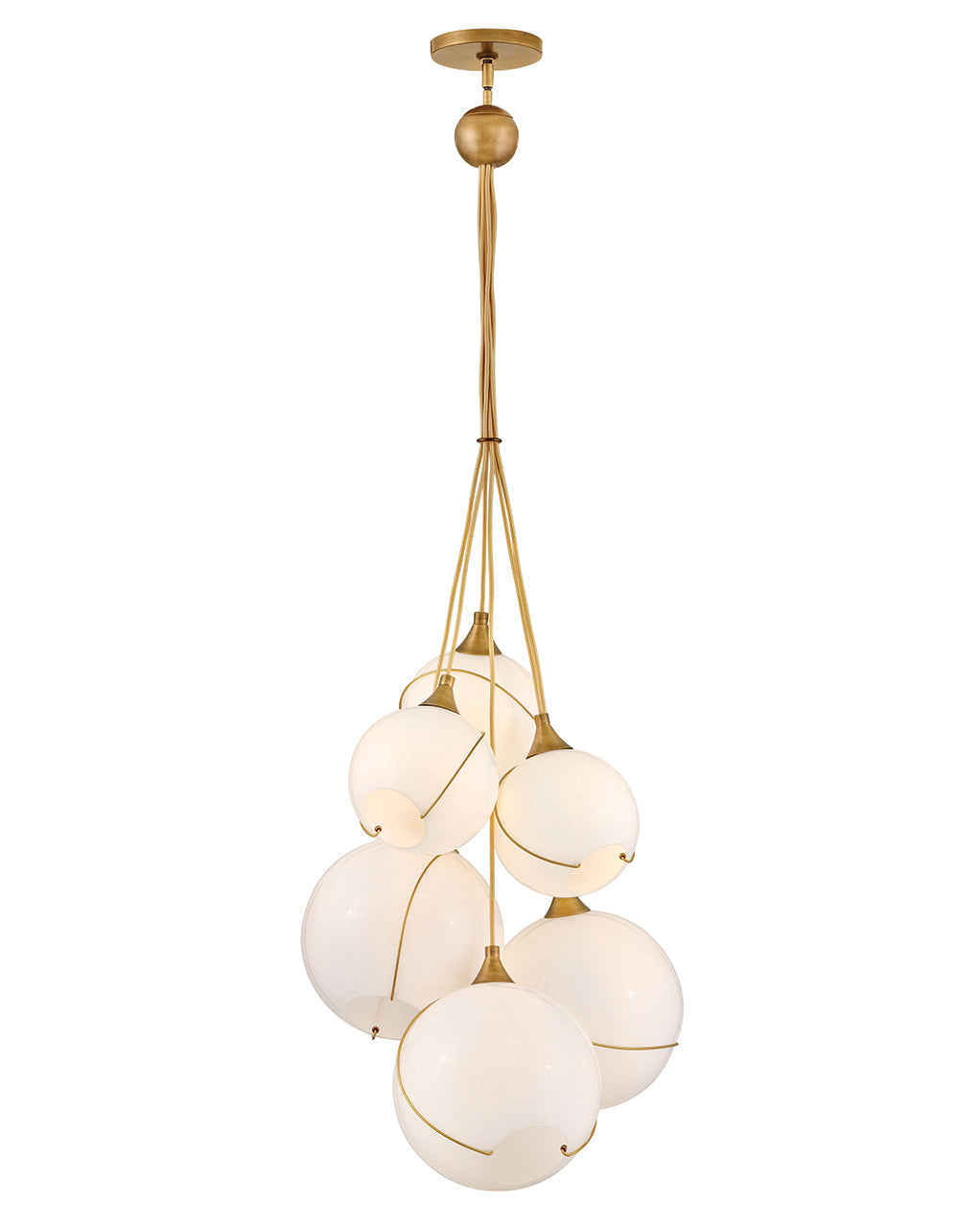 Hinkley Lighting Skye Medium Six Light Multi Tier Chandelier in Heritage Brass 30306HBR-CO