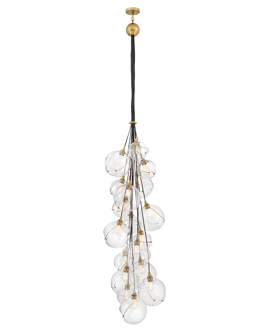 Hinkley Lighting Skye Double XL Multi Tier Chandelier in Heritage Brass 30309HBR