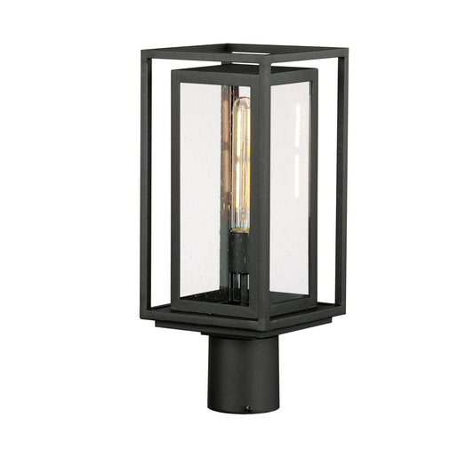 Maxim Cabana 1-Light Outdoor Post Mount in Black 3030CDBK