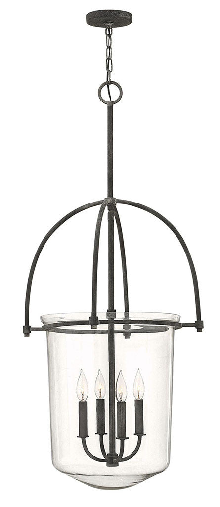 Hinkley Lighting Clancy Large Pendant Aged Zinc 3034DZ