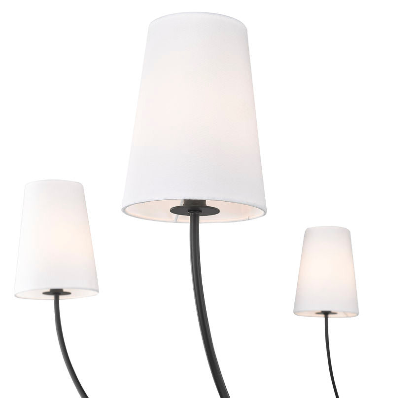 Z-Lite Shannon 6 Light Chandelier in Matte Black 3040-62MB