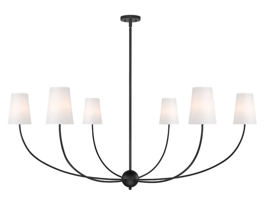 Z-Lite Shannon 6 Light Chandelier in Matte Black 3040-62MB